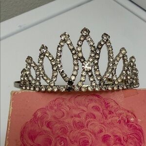 Vintage Silver Rhinestone Tiara